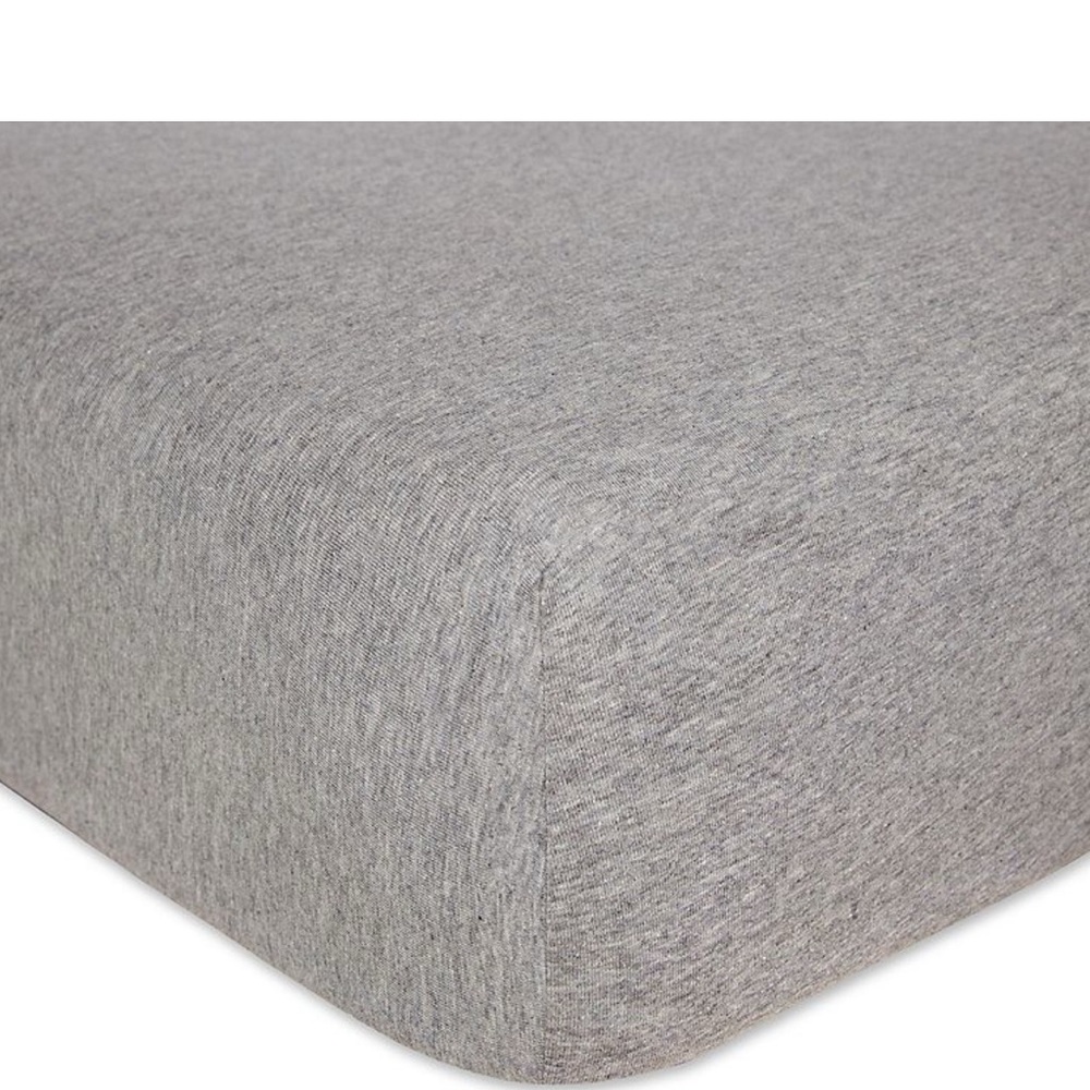 Burt's Bees Baby 100% Organic Cotton Fitted Crib Sheet Jersey Grey
